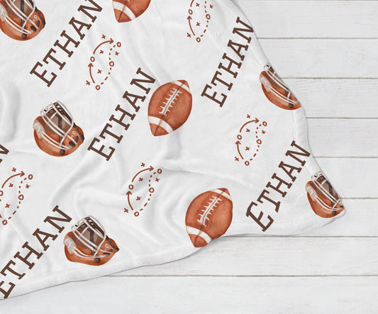 Personalized Sports Blanket - Football