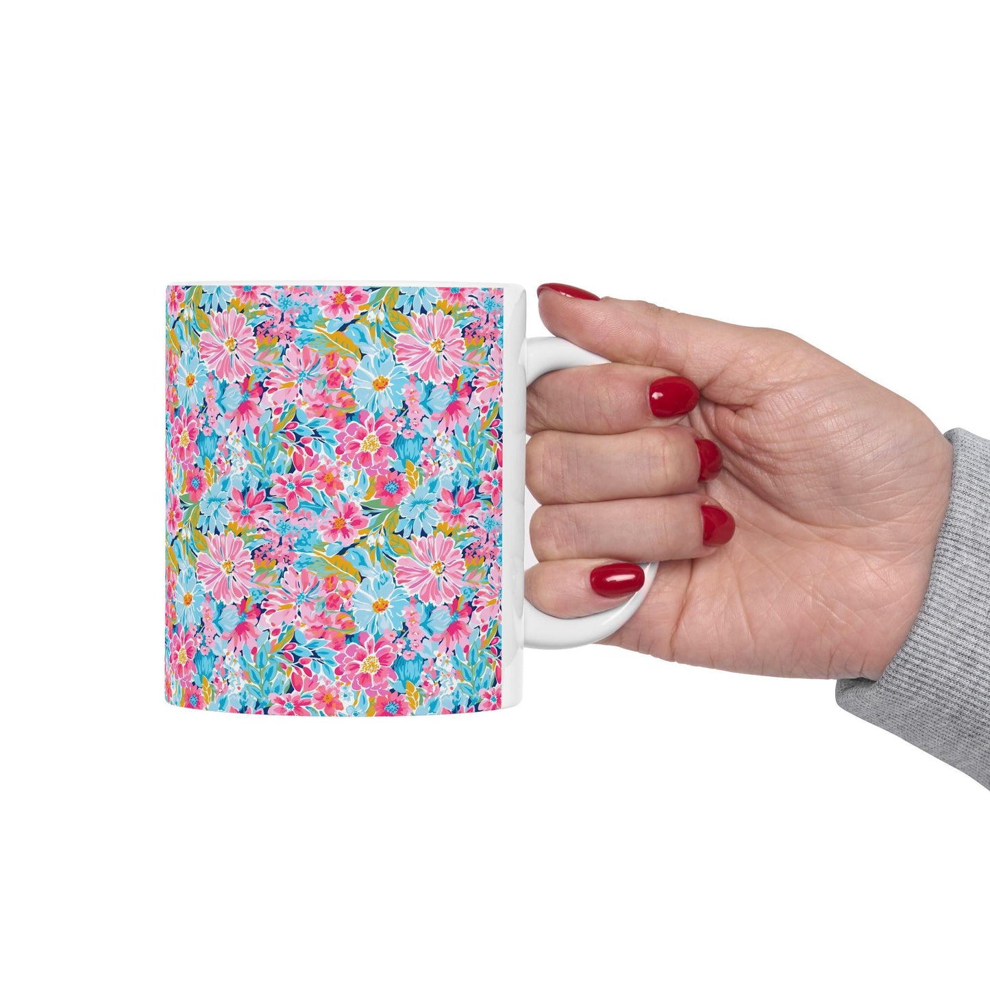 Coffee Mug, Bright Flowers