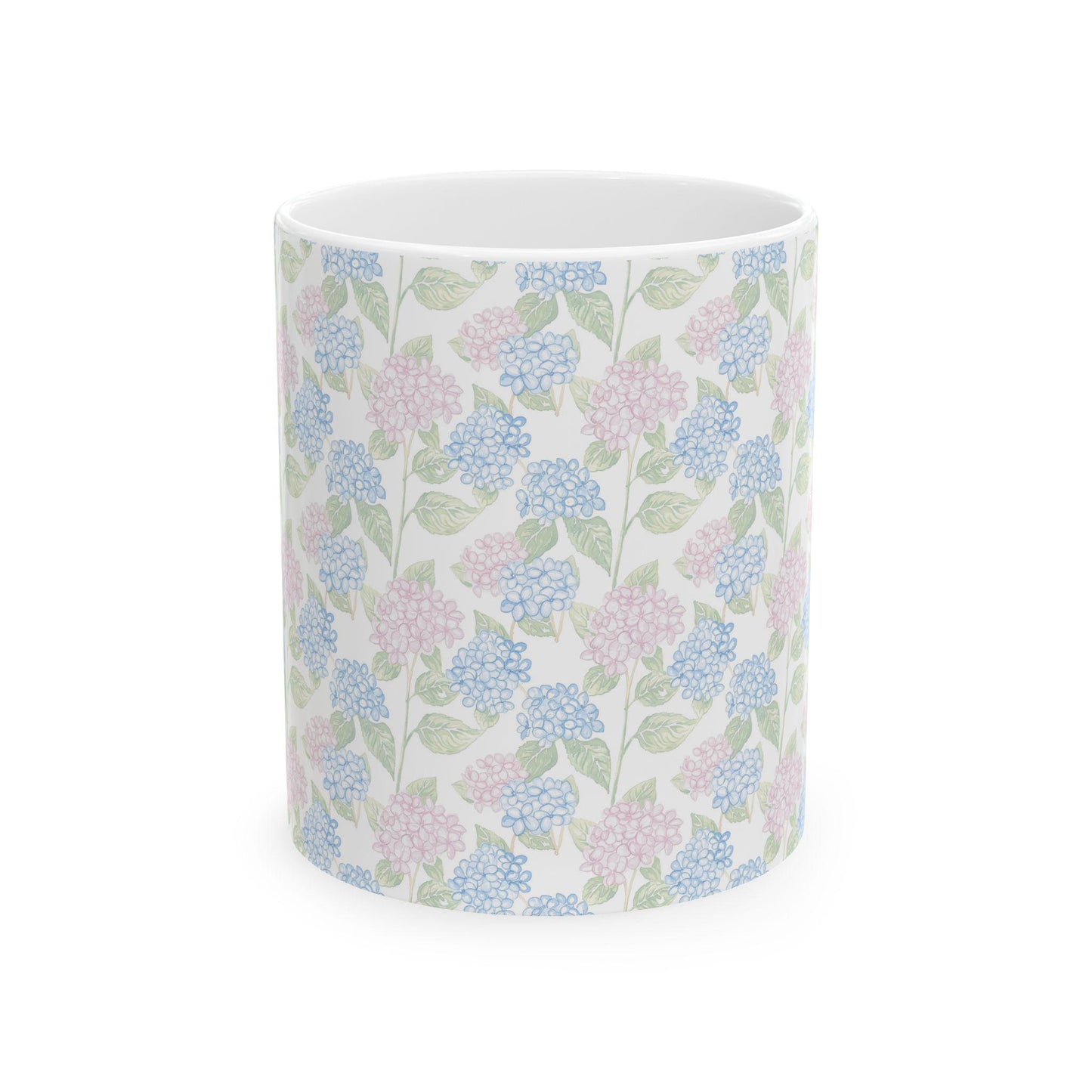 Coffee Mug, Watercolor Hydrangeas
