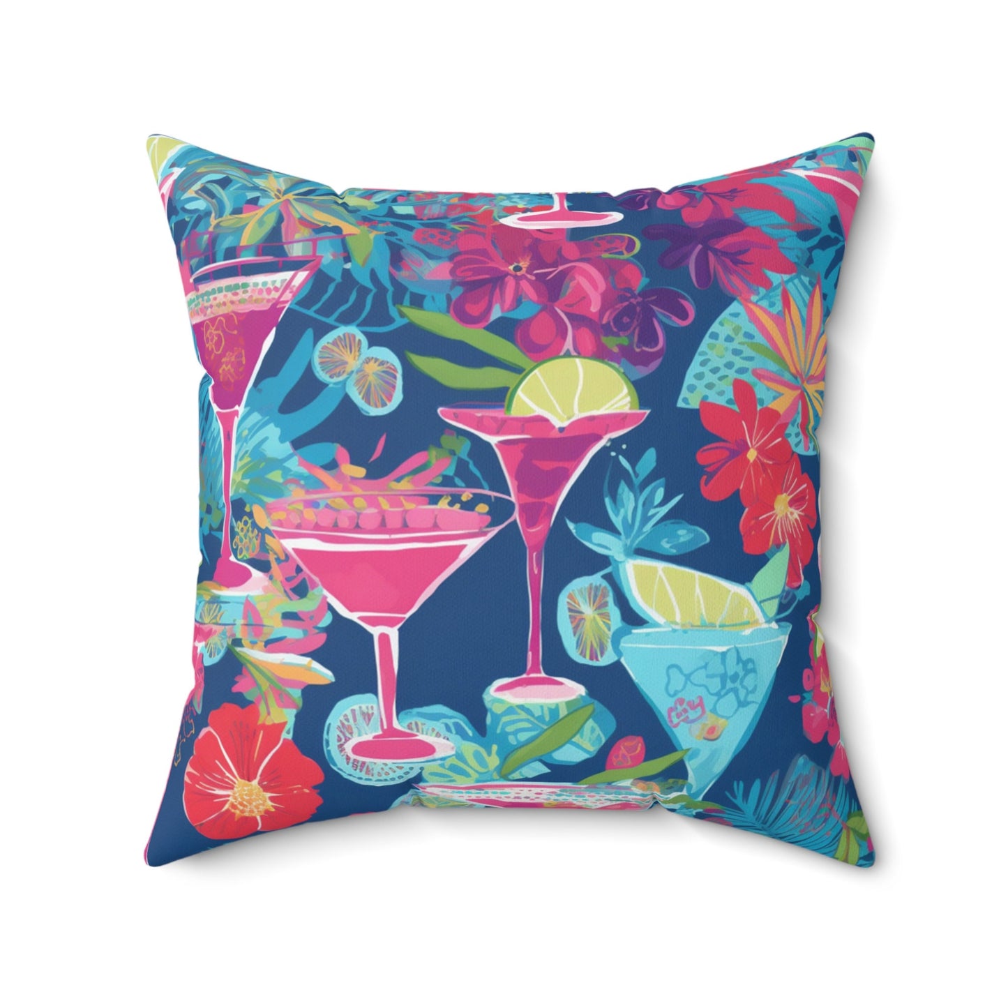 Custom Throw Pillow, Martini "Thank You For Being A Friend"