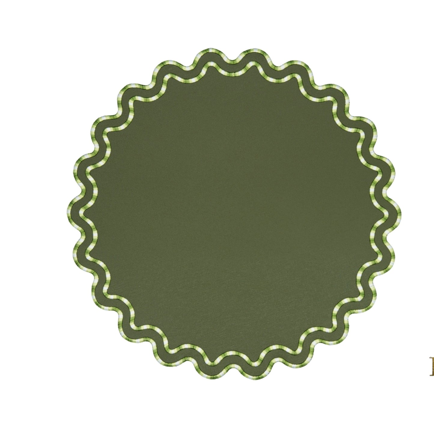 ELYSIAN DARK GREEN FAUX LEATHER PLACEMAT (Set Of 4)