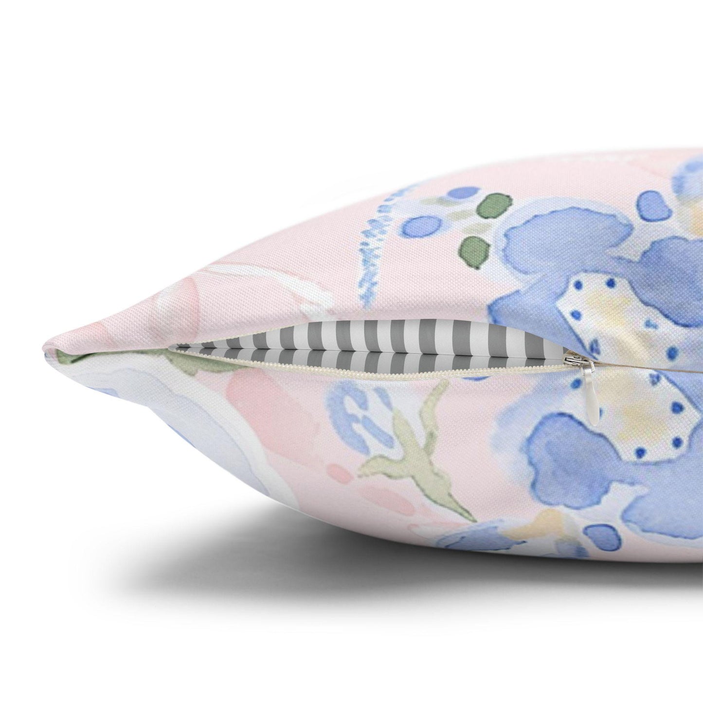 Custom Throw Pillow, Blue Roses