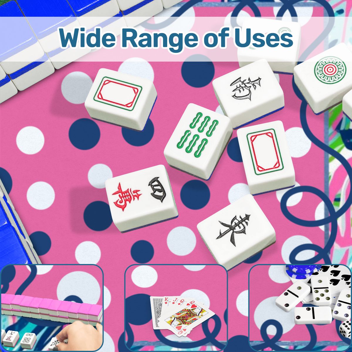 Preppy Pastel Polka Dot Mini Mahjong Mat