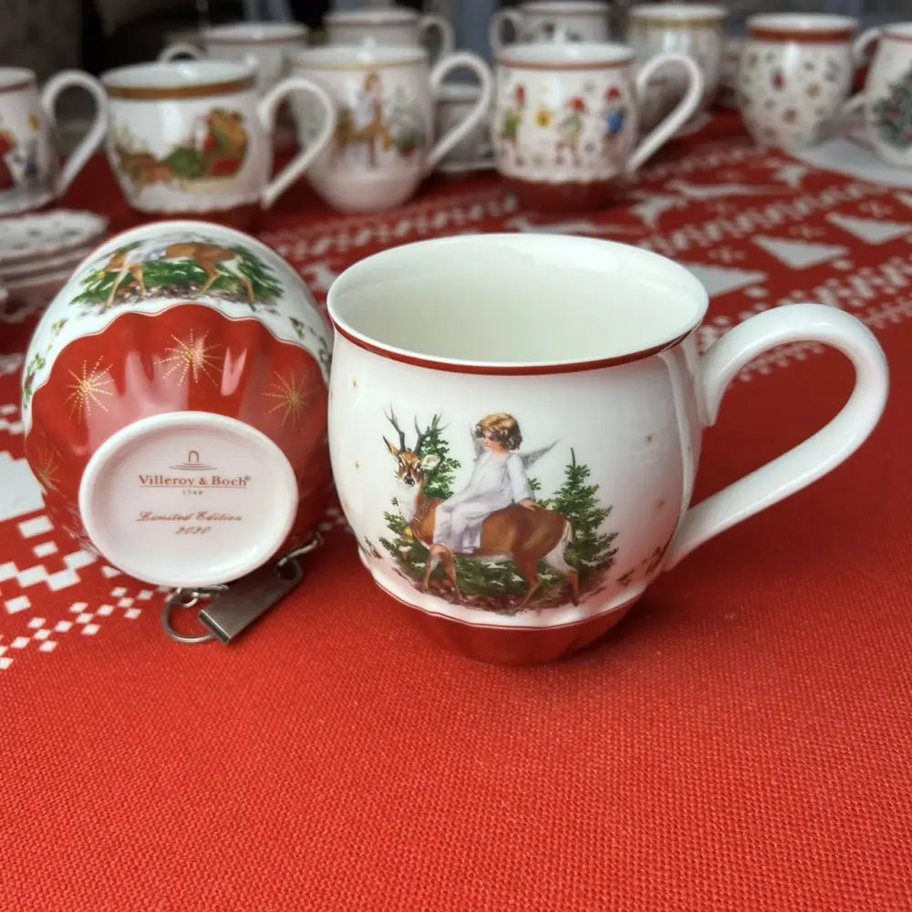 DecorBites™ Christmas Dinnerware Set: Plates, Tray, Mugs, Bowls, and Dishes