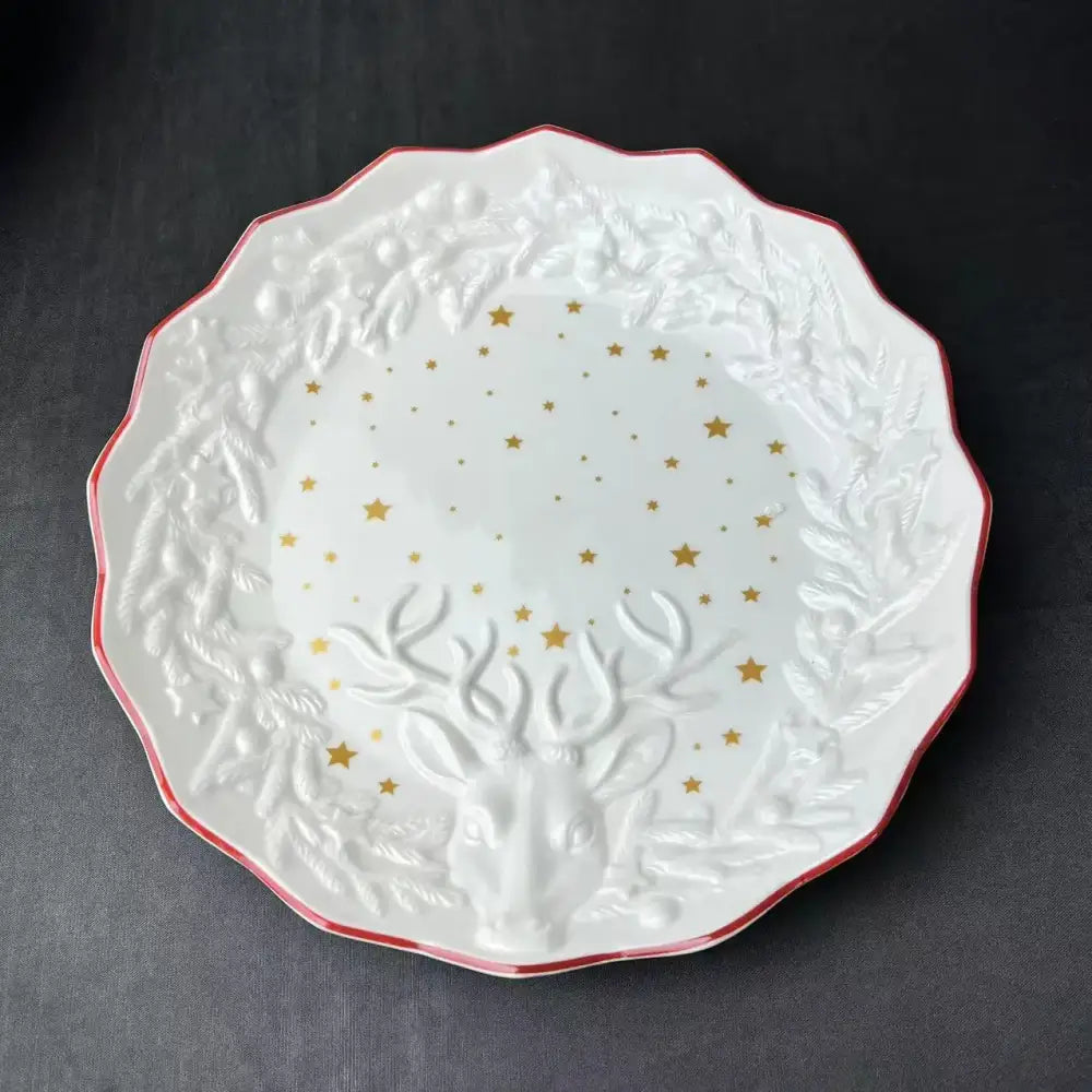 DecorBites™ Christmas Dinnerware Set: Plates, Tray, Mugs, Bowls, and Dishes