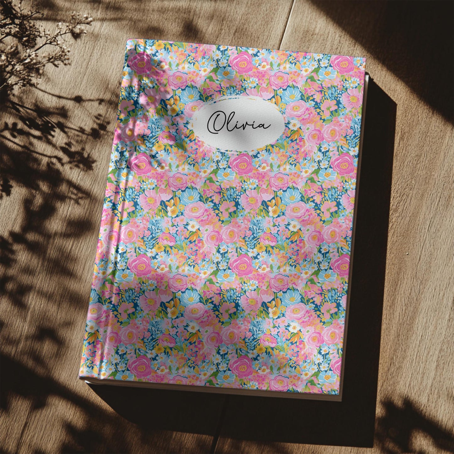 Personalized Floral Journal