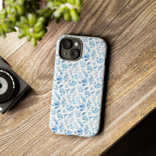 Custom Phone Case, Blue Floral