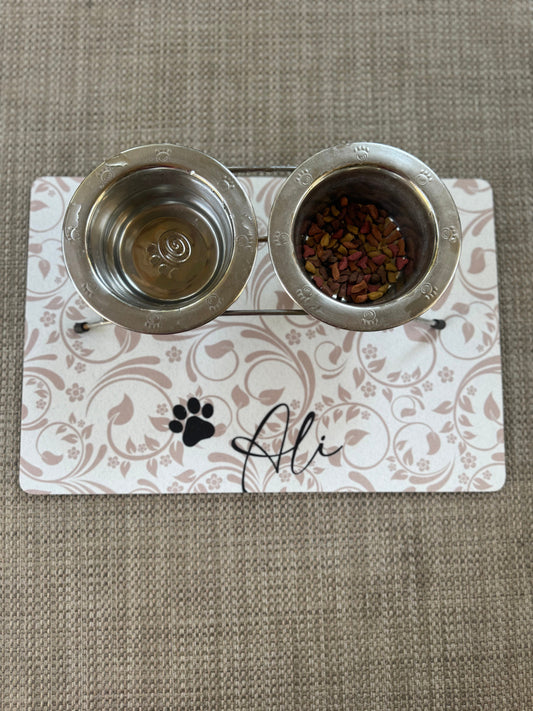 Custom Pet Mat, Dog Food Placemat