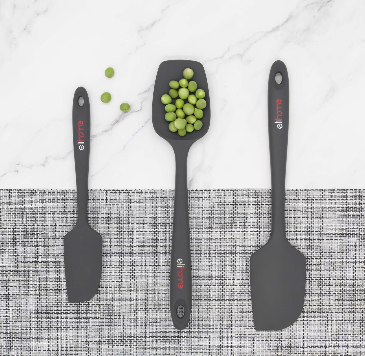 3 Piece Silicone Spatula Set - Red