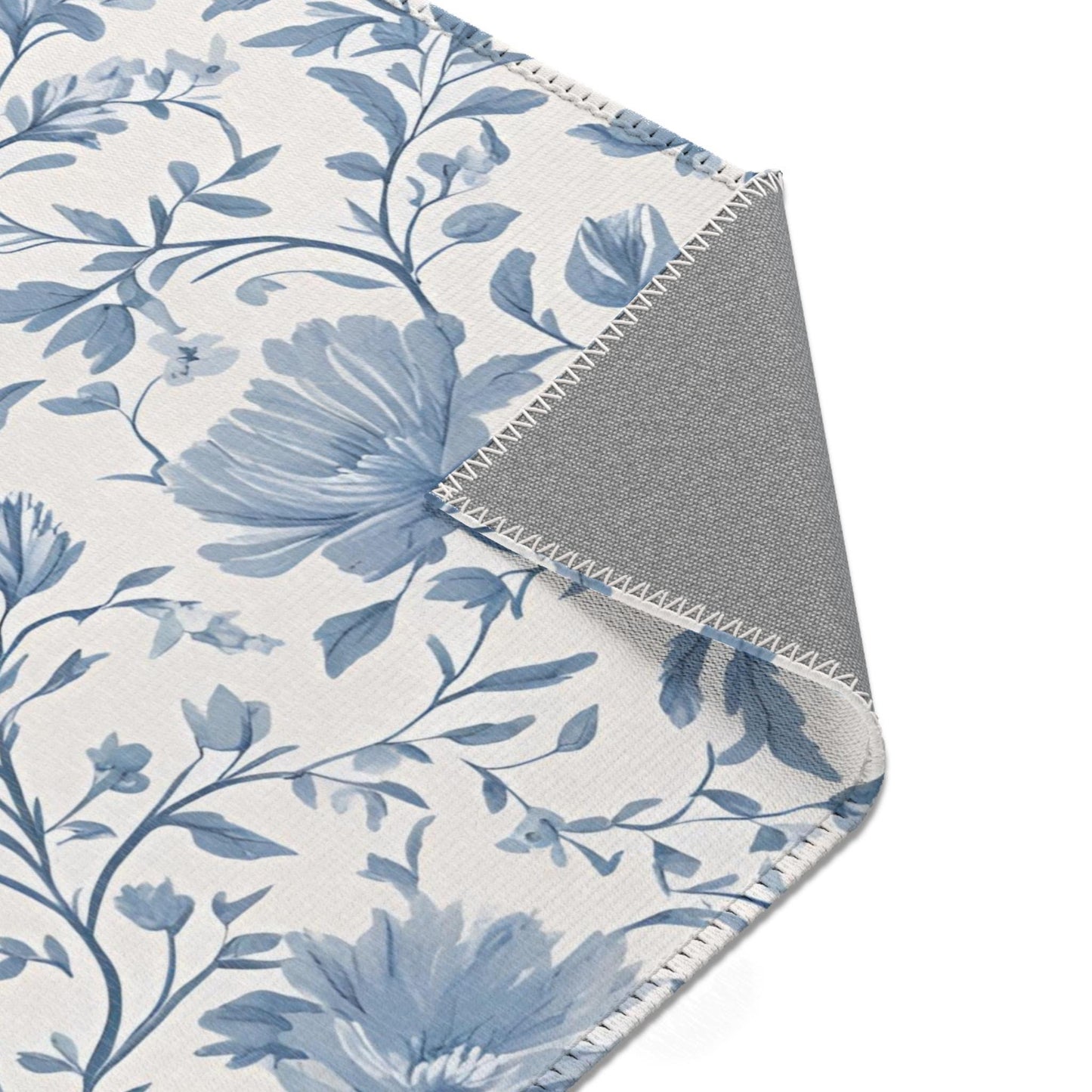 Custom Rug, Blue Floral