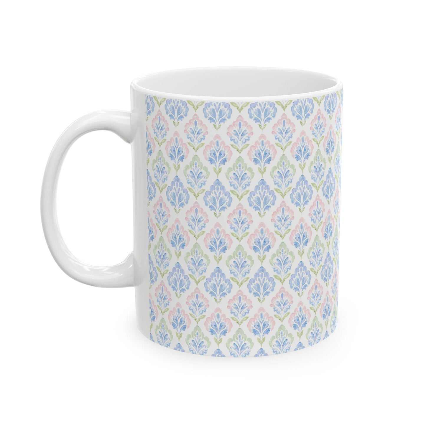 Coffee Mug, Watercolor Damask