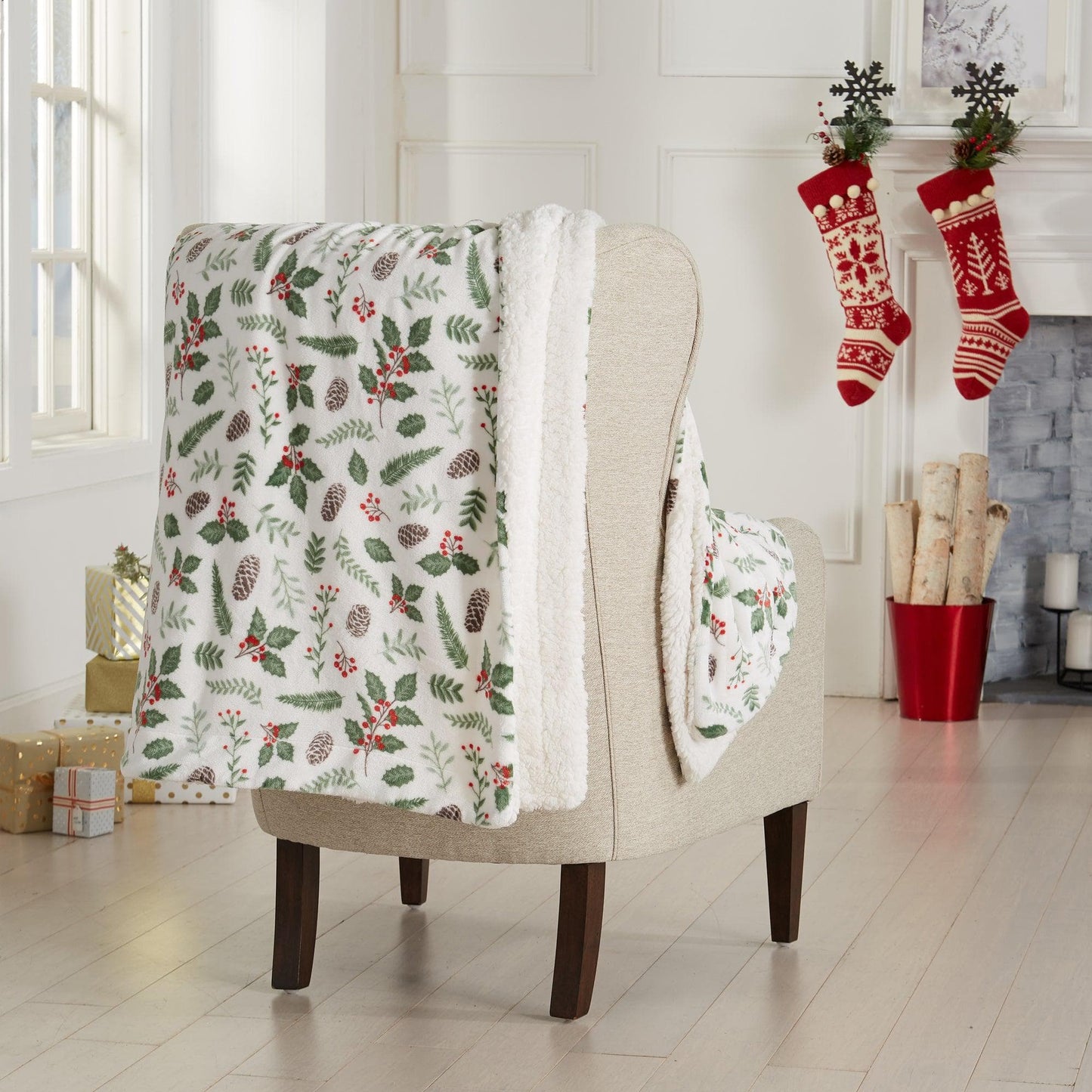 Holiday Sherpa Throw - Esmay Collection