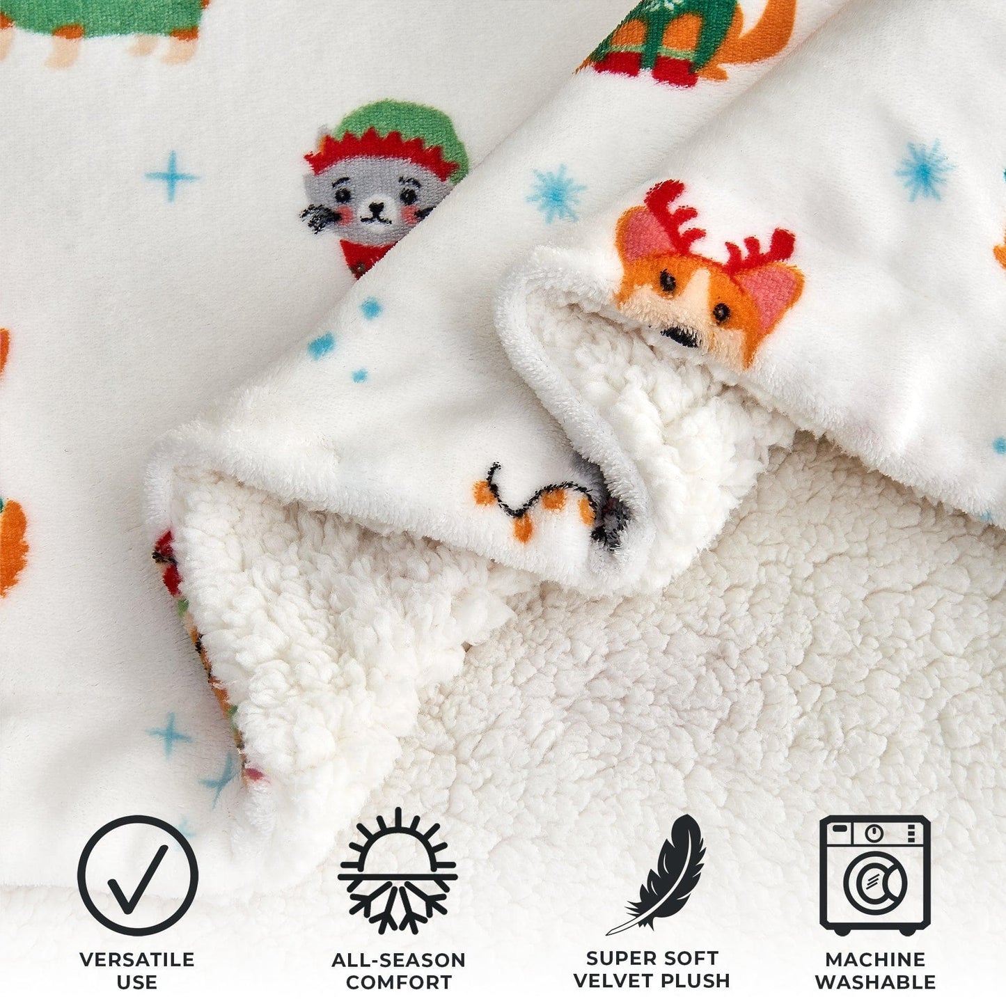 Holiday Sherpa Throw - Esmay Collection
