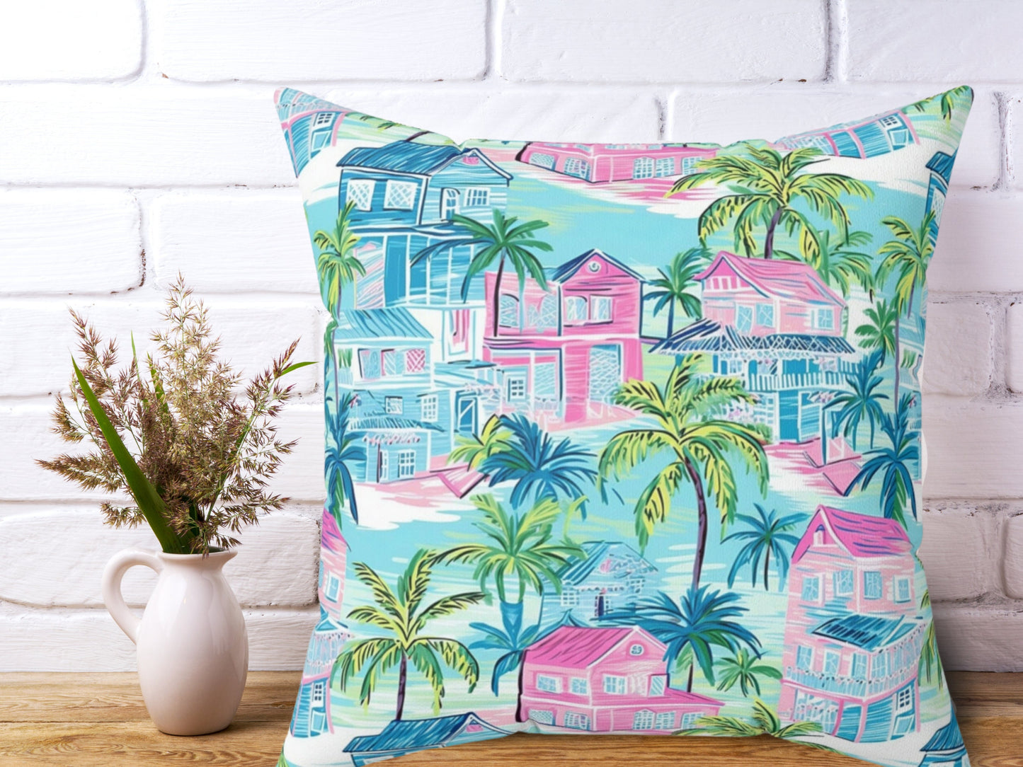 Throw Pillow, Palm Beach
