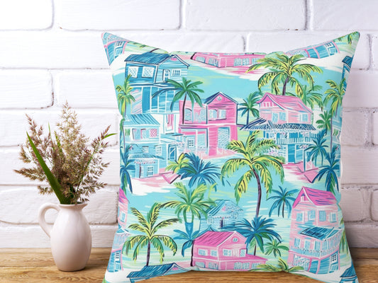 Throw Pillow, Palm Beach