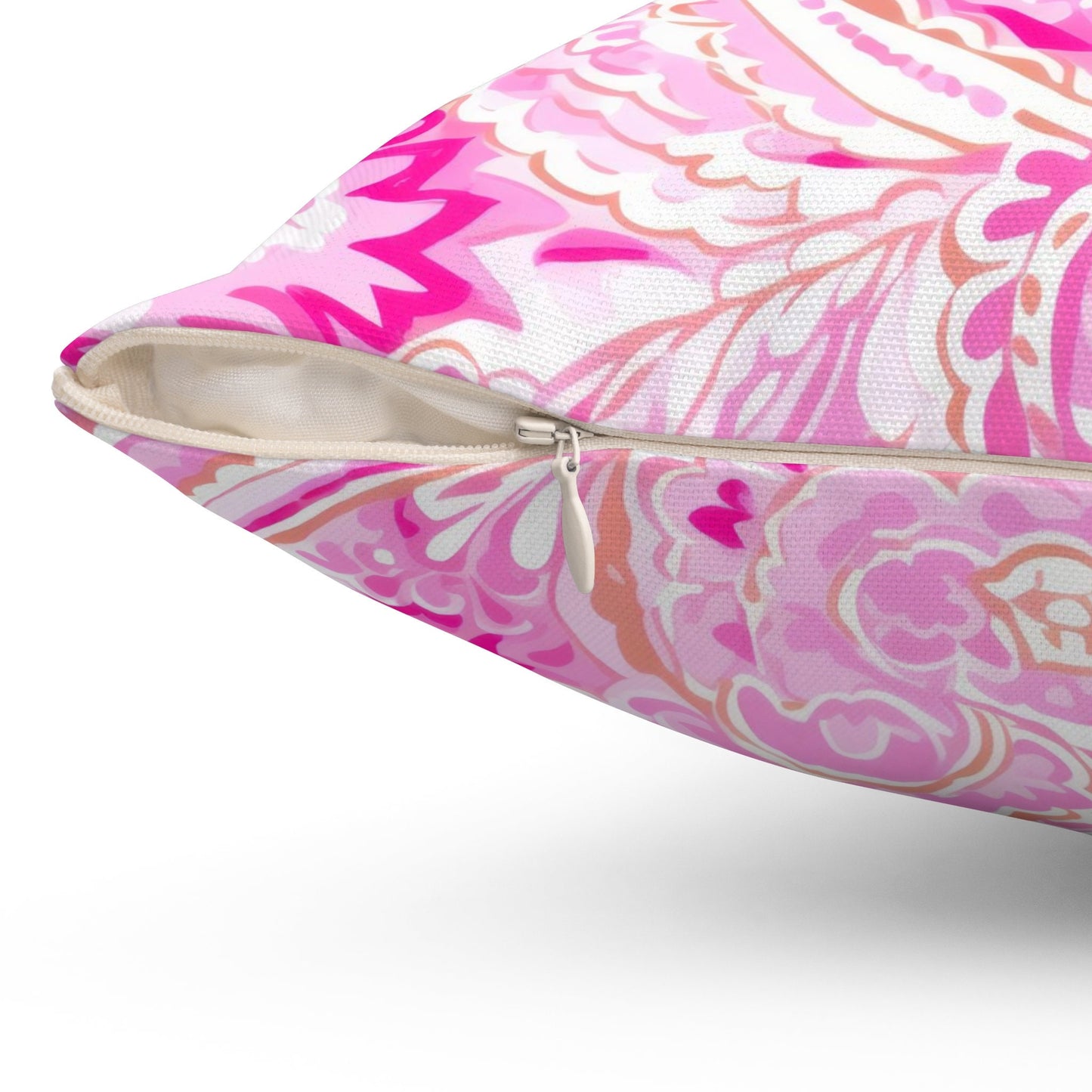 Pink Paisley Throw Pillow