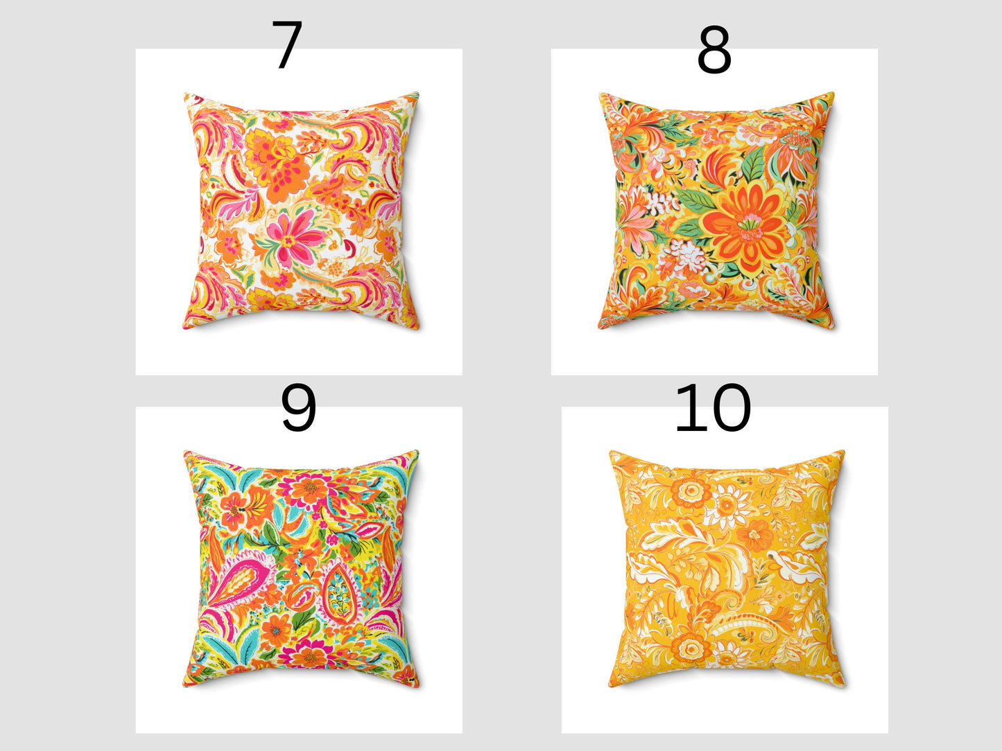 Fall Paisely Decor, Pumpkin Decor, Preppy Room Decor, Pumpkin Throw Pillow, Beach Home, Dorm Decor, Pink Yellow and Orange