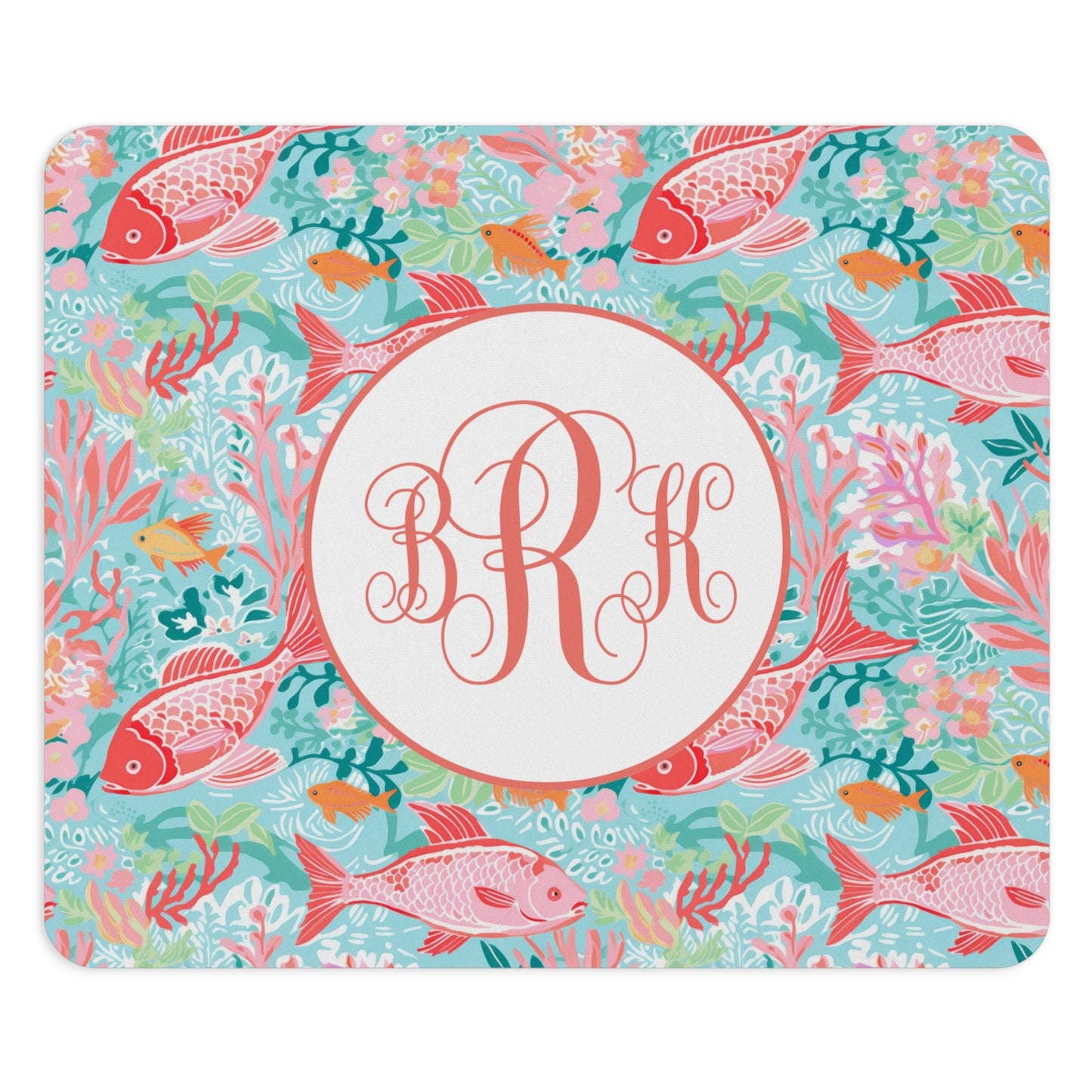 Personalized Mouse Pad, Coral Fish