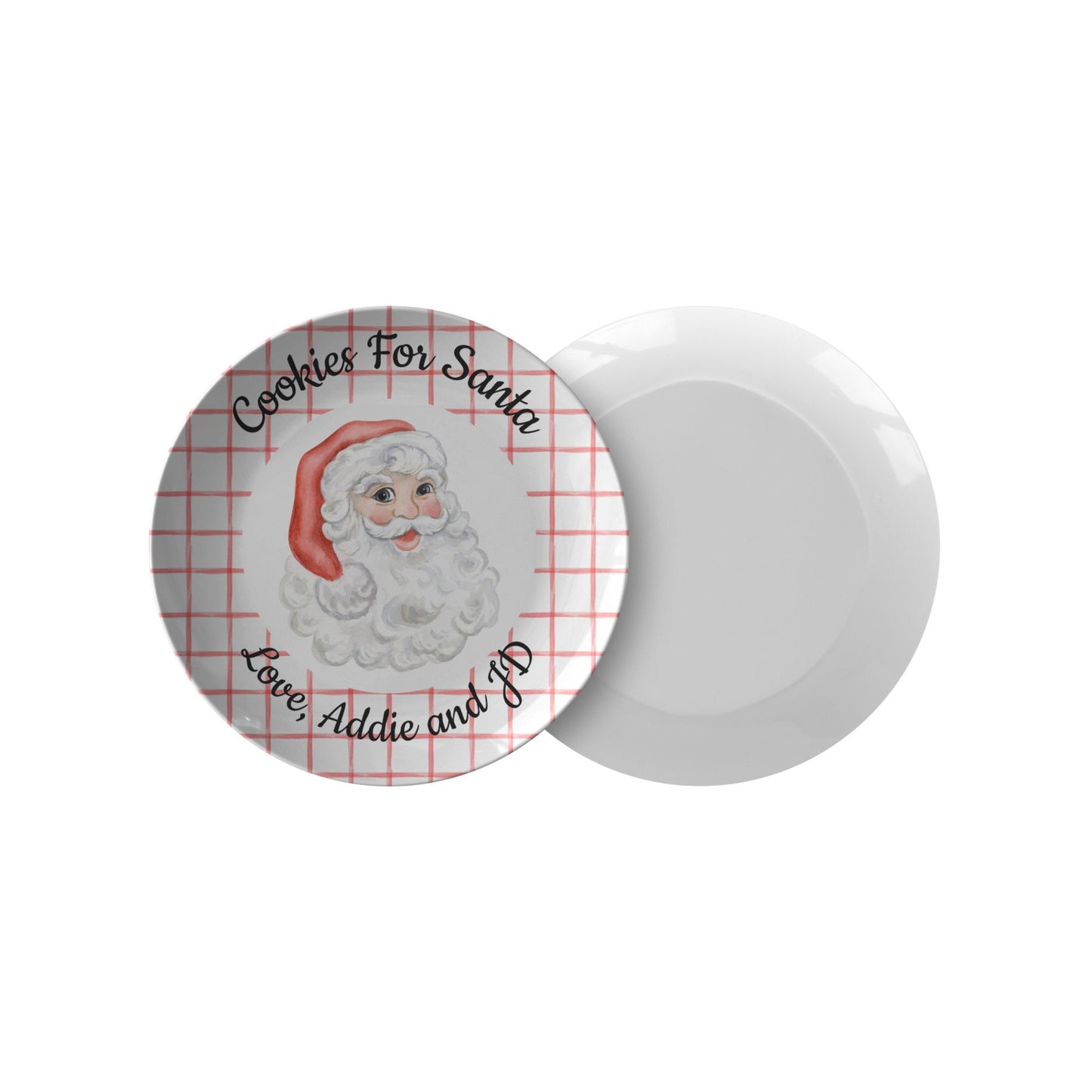 Personalized Santa Plate, Cookies for Santa, Personalized Plate for Kids