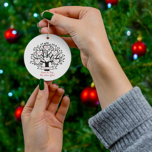 Family Christmas Ornament, Christmas Ornaments, Family Name, In Loving Memory Ornament