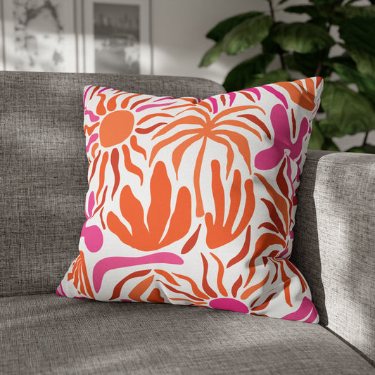Throw Pillow, Throw Pillow Covers, Throw Pillow Covers for Couch, Cushion Cover, Pink and Orange Pillow