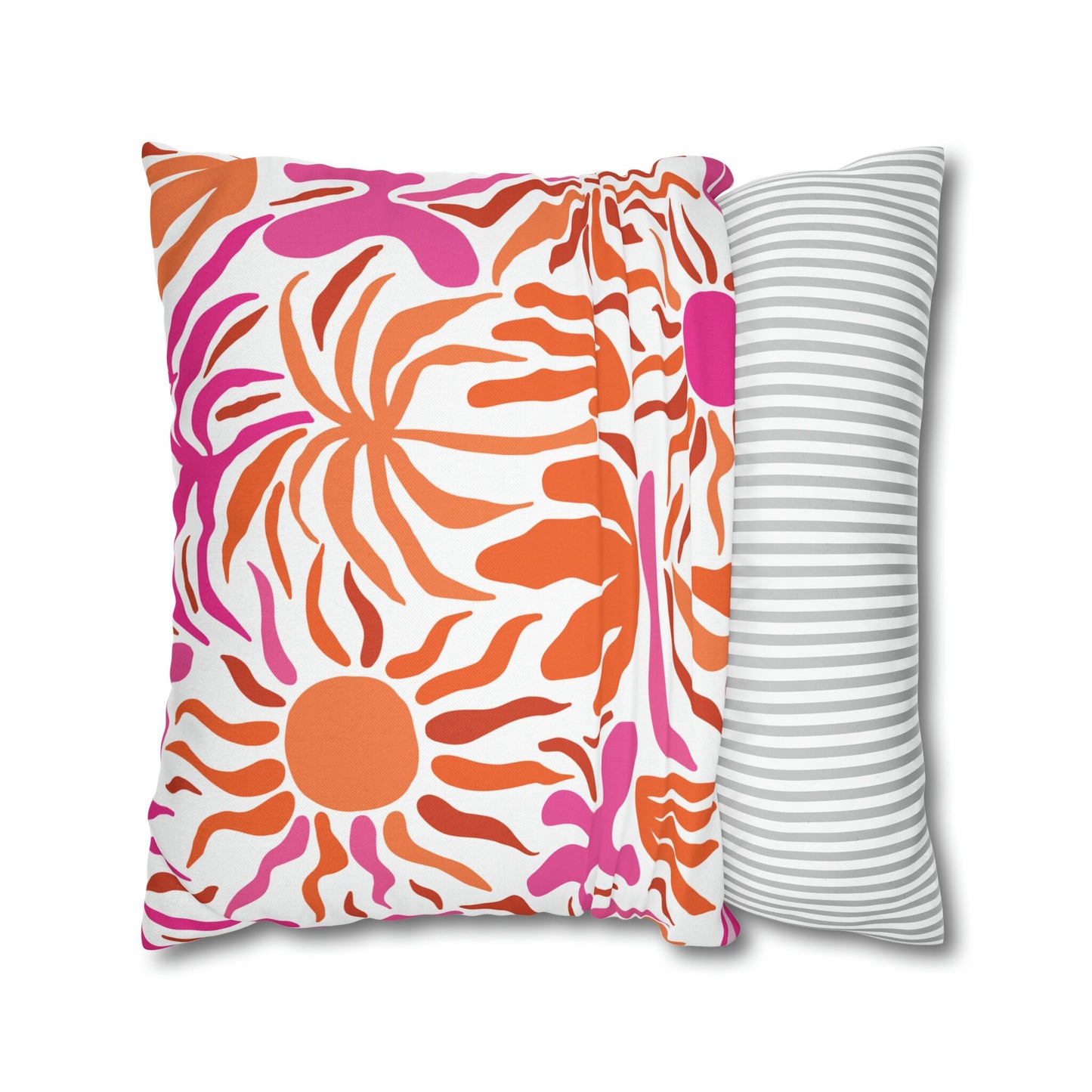 Throw Pillow, Throw Pillow Covers, Throw Pillow Covers for Couch, Cushion Cover, Pink and Orange Pillow