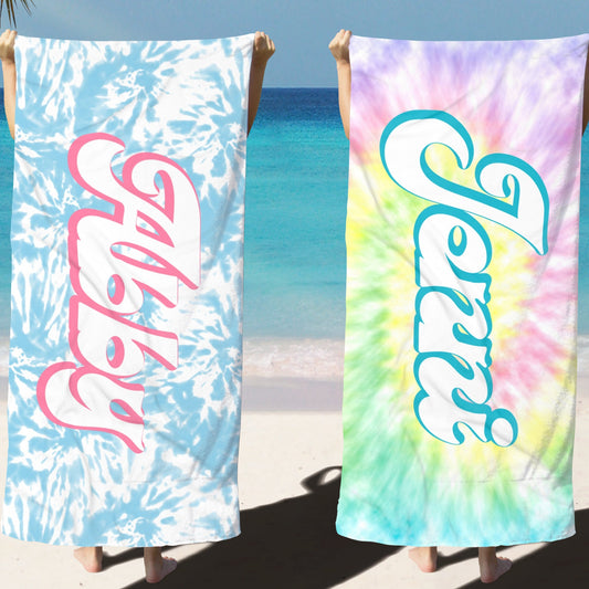Personalized Beach Towel, Signature Name Towel, Pool Accessory