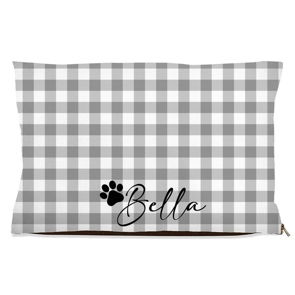 Personalized Pet Bed - Plaid