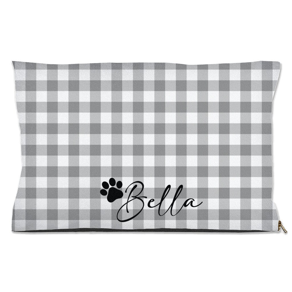 Personalized Pet Bed - Plaid