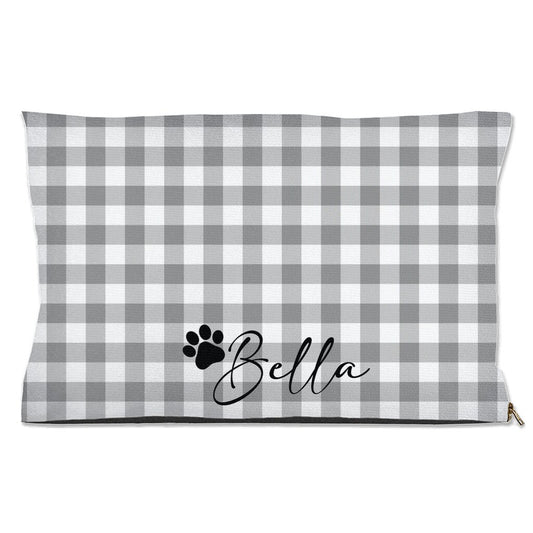 Personalized Pet Bed - Plaid