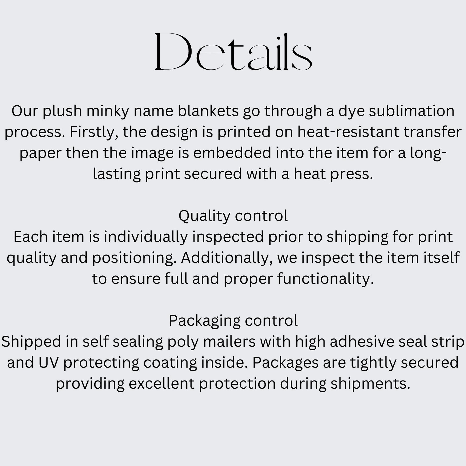 a white paper with a black text description on it