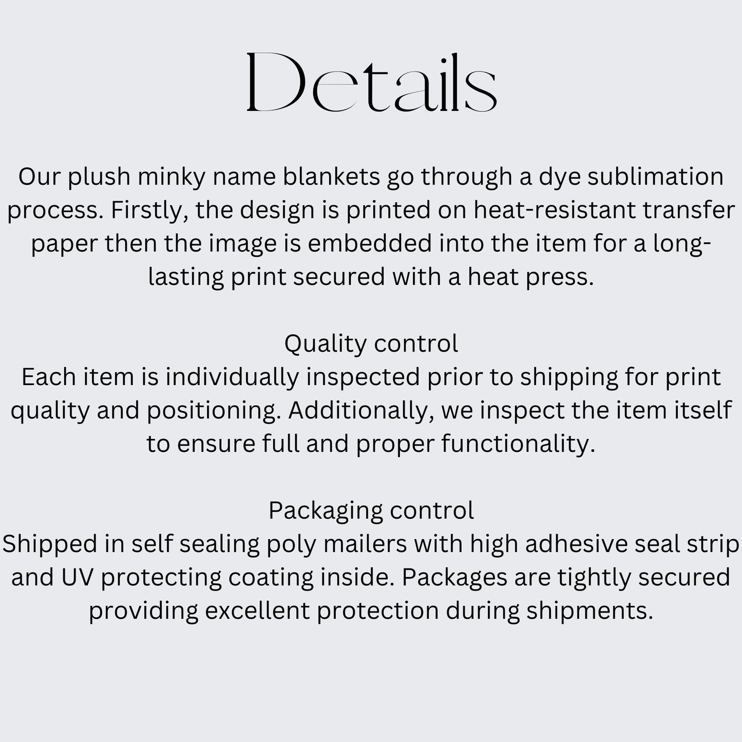 a white paper with a black text description on it