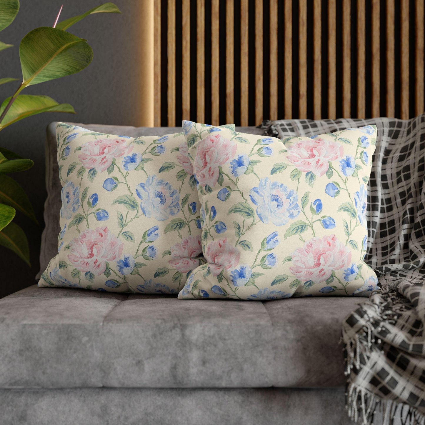 Decorative Throw Pillow, Floral Pillow Case, Grandmillenial Throw Pillow, Living RoomDecor, Pillow for Living Room