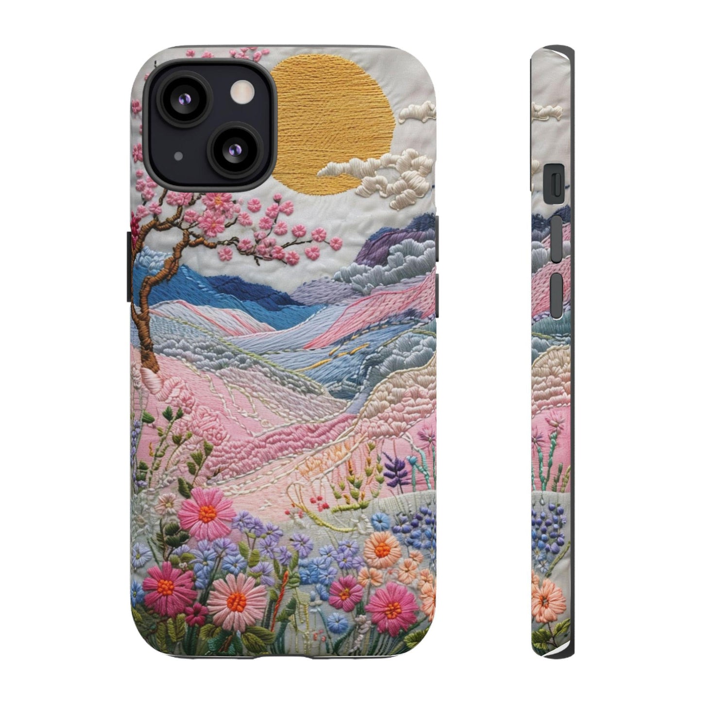 Boho Floral Phone Case, Vibrant Nature Design, Tough Cases, Gift for Her, Art Lover, Eco-friendly Phone Accessory, Spring Decor