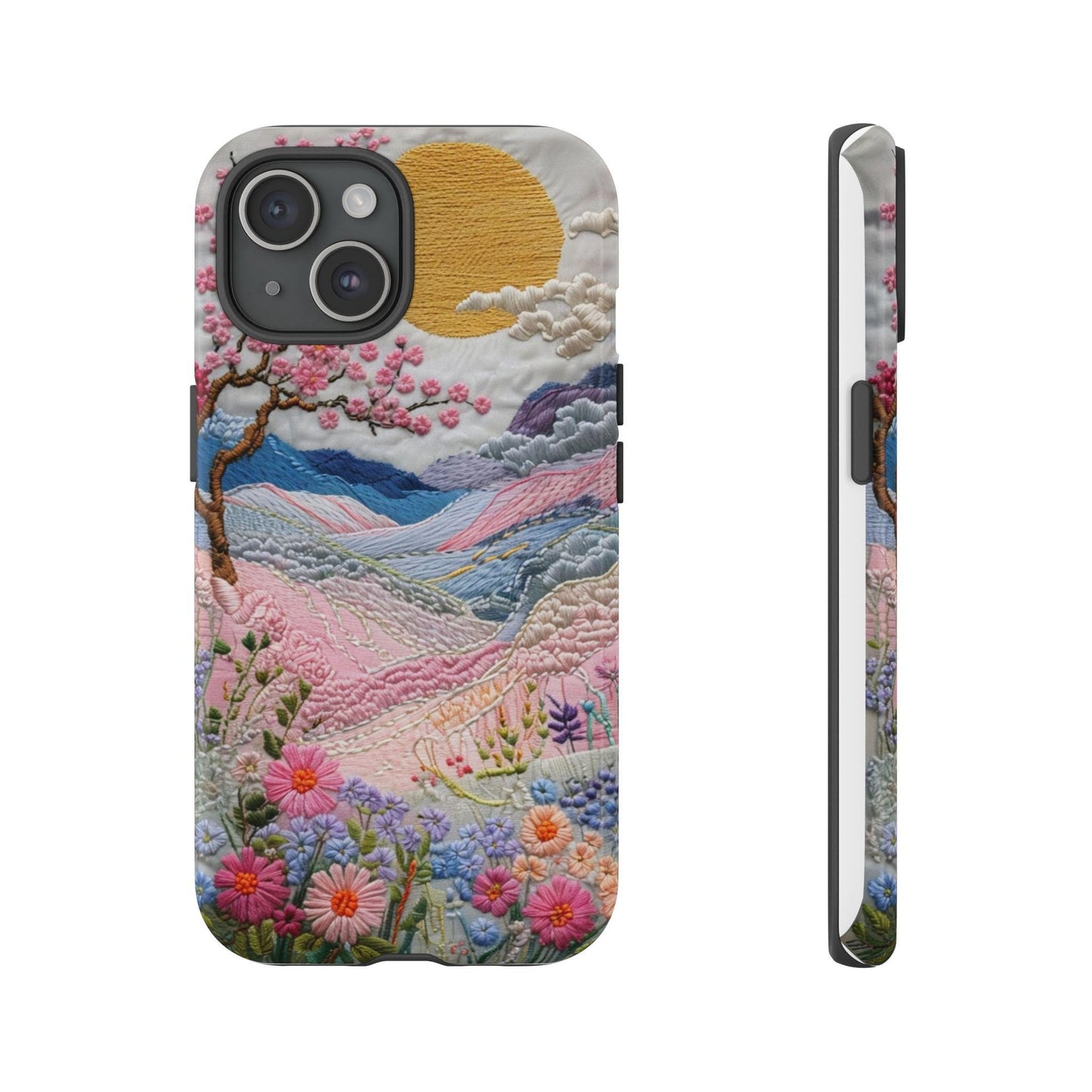 Boho Floral Phone Case, Vibrant Nature Design, Tough Cases, Gift for Her, Art Lover, Eco-friendly Phone Accessory, Spring Decor
