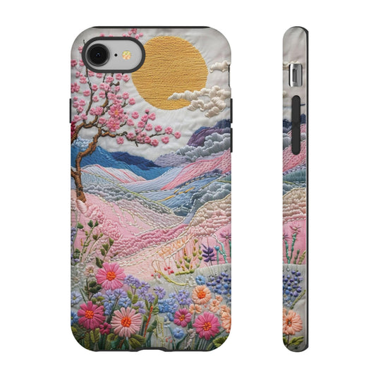 Boho Floral Phone Case, Vibrant Nature Design, Tough Cases, Gift for Her, Art Lover, Eco-friendly Phone Accessory, Spring Decor