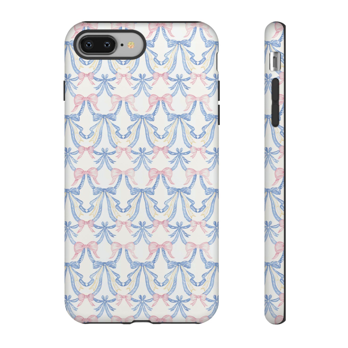 Phone Cases, Coquette Princess Pink and Blue Bow, Girly Accessories, Cute Protective Cover, Tough Case for Her, Elegant Device Shell