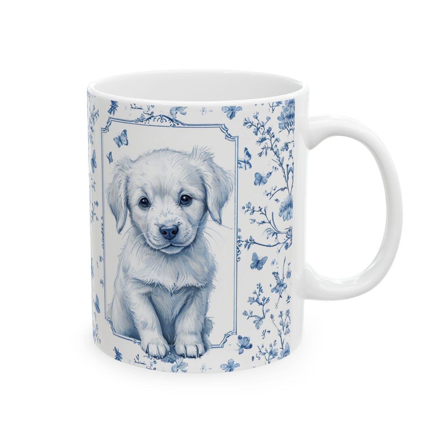 French Toile Dog Coffee Mug