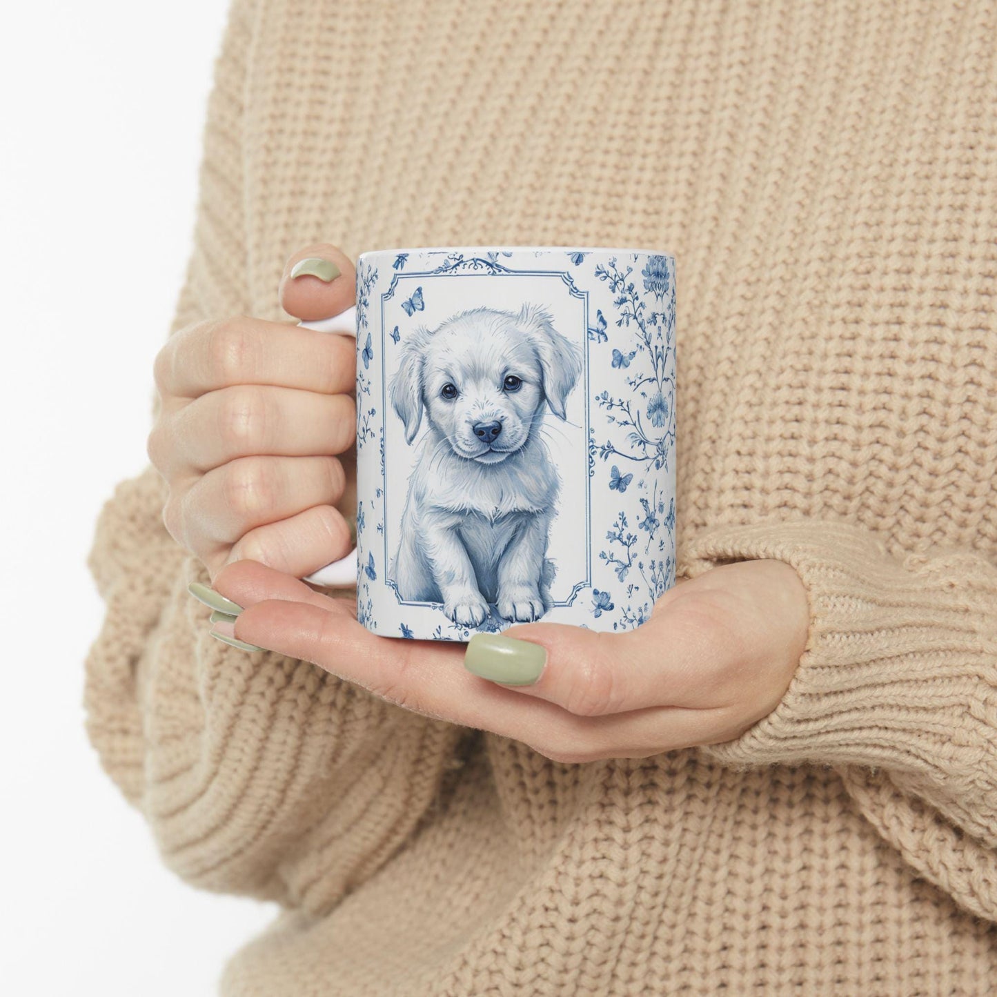 French Toile Dog Coffee Mug