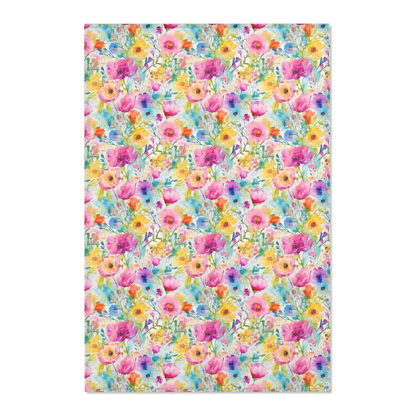 Botanical Rug, Floral Area Rug, French Country Coquette Floral Floor, Home Decor, Bedroom Accent Rug, Farmhouse Rug, Kitchen Rug