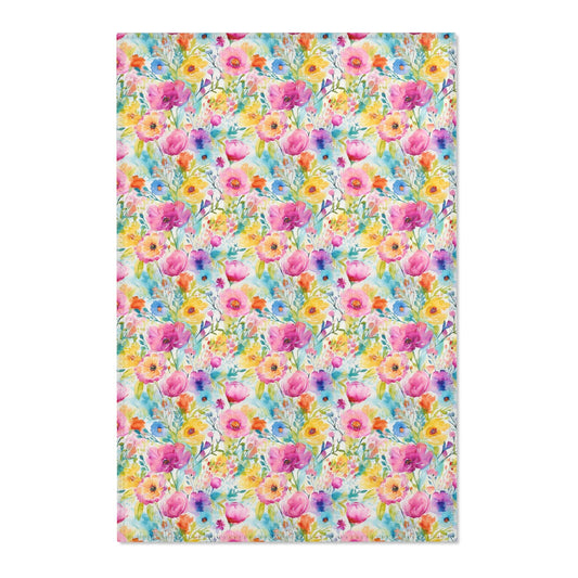 Botanical Rug, Floral Area Rug, French Country Coquette Floral Floor, Home Decor, Bedroom Accent Rug, Farmhouse Rug, Kitchen Rug