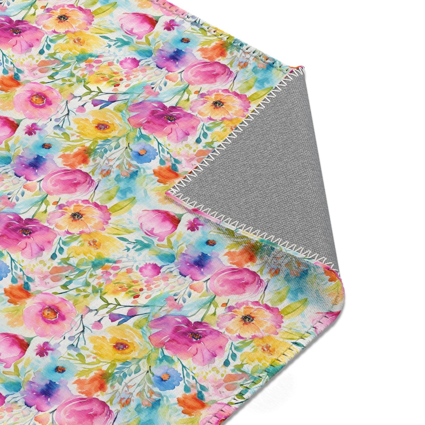 Botanical Rug, Floral Area Rug, French Country Coquette Floral Floor, Home Decor, Bedroom Accent Rug, Farmhouse Rug, Kitchen Rug