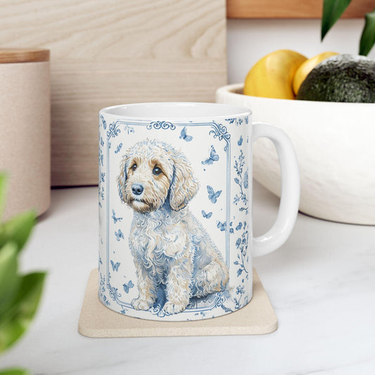 French Toile Dog Coffee Mug