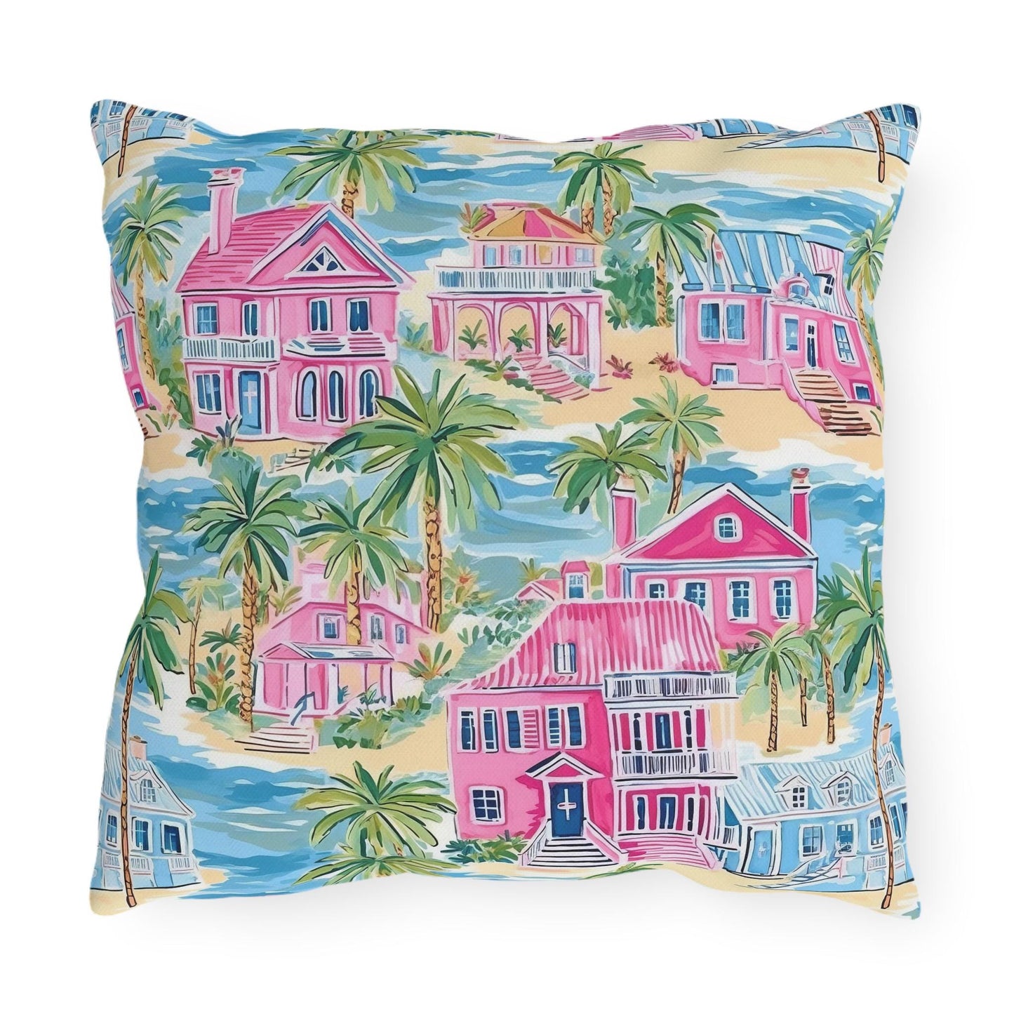 Tropical Outdoor Pillows, Coastal Home Decor, Beach House Decor, Patio Accessories, Summer Vibe Cushions