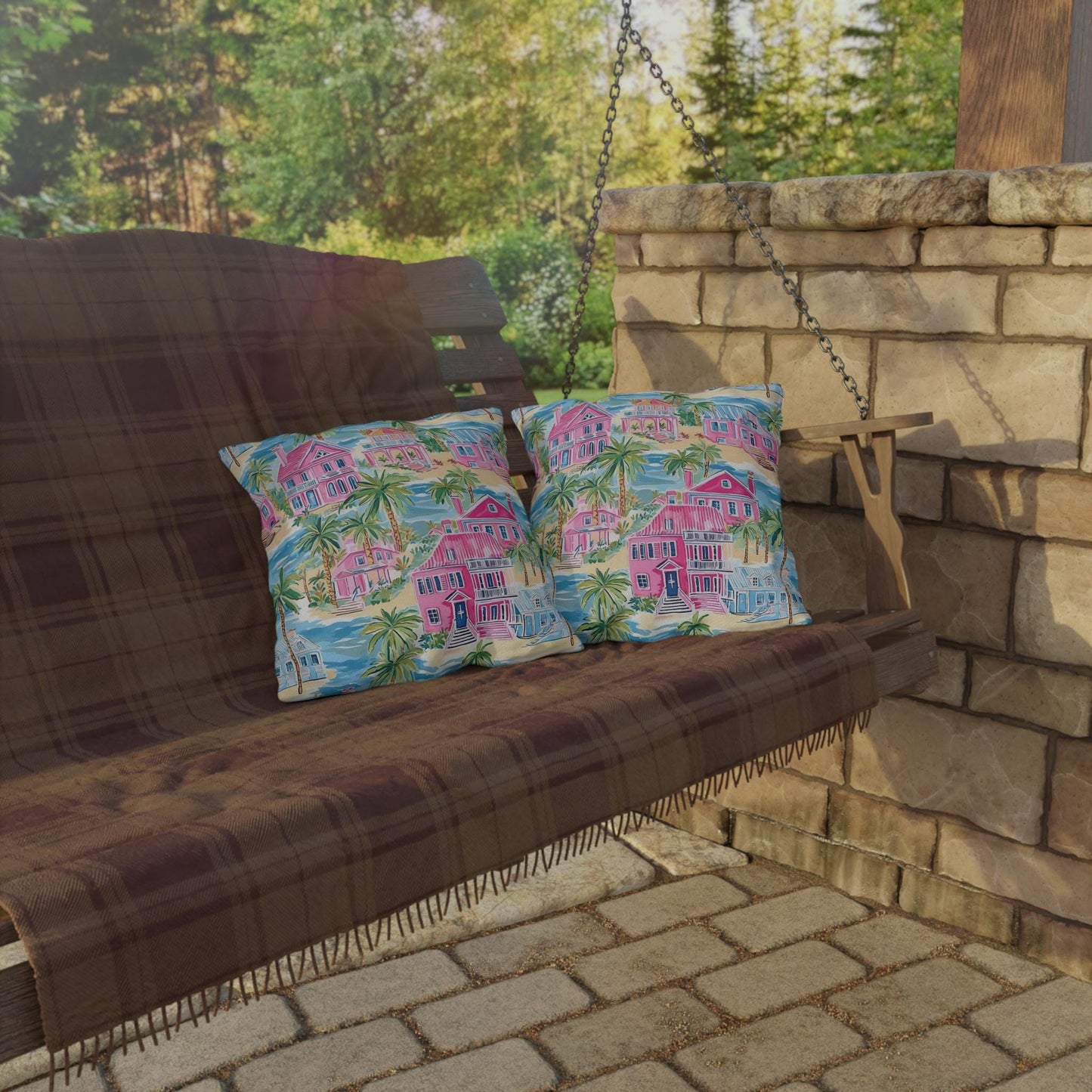 Tropical Outdoor Pillows, Coastal Home Decor, Beach House Decor, Patio Accessories, Summer Vibe Cushions