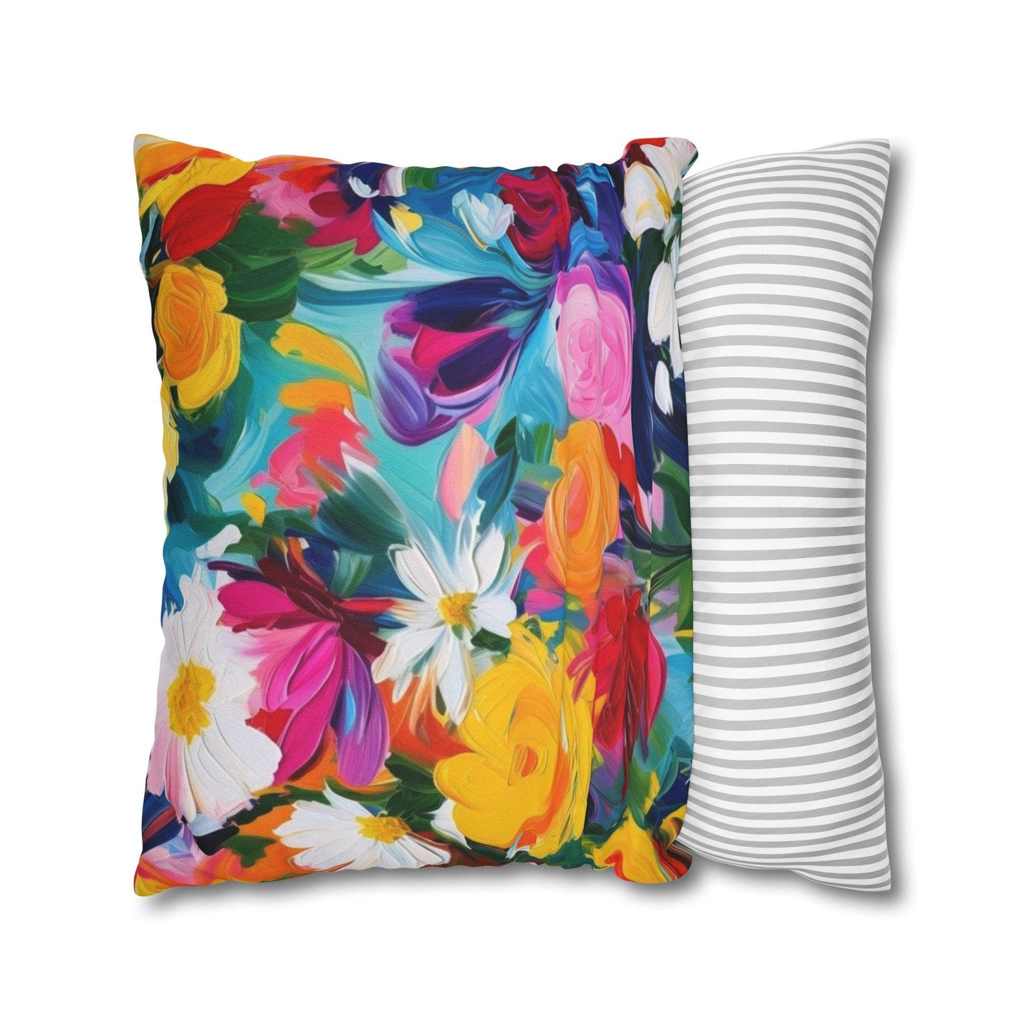 Watercolor Floral Throw Pillow