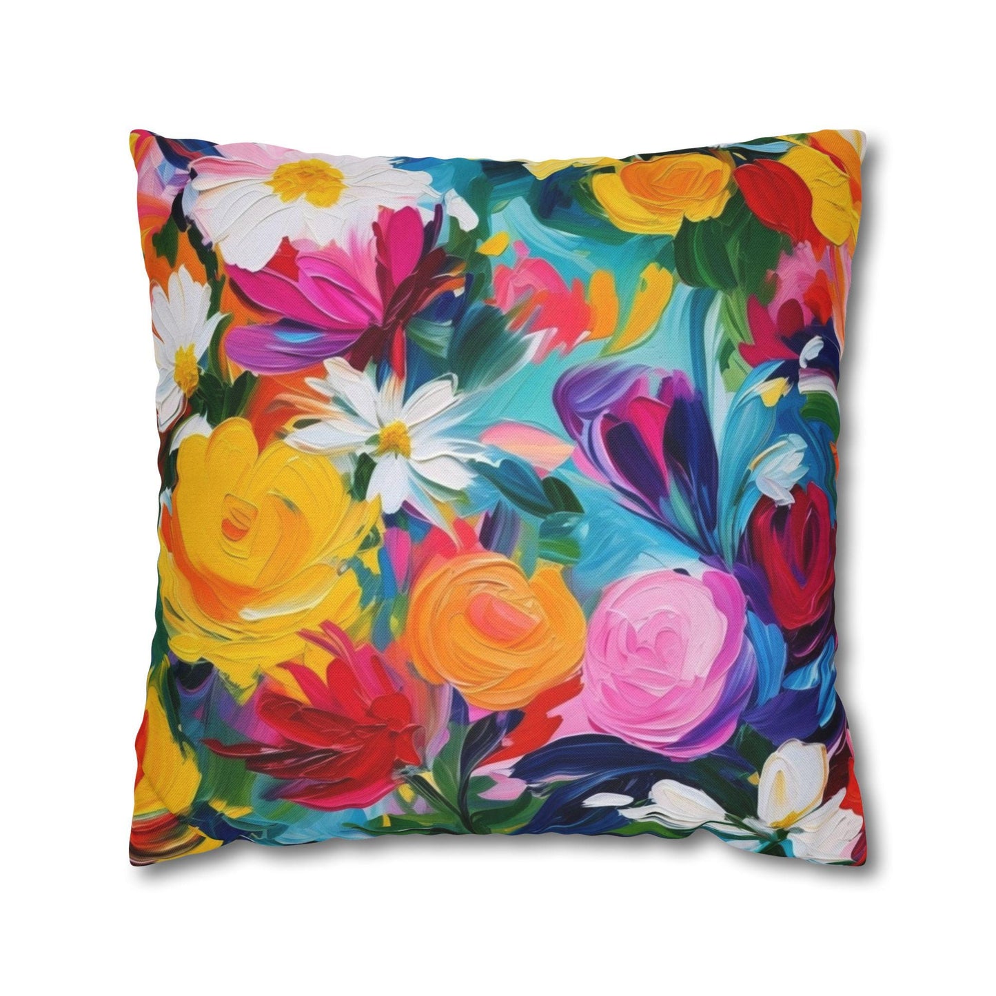 Watercolor Floral Throw Pillow
