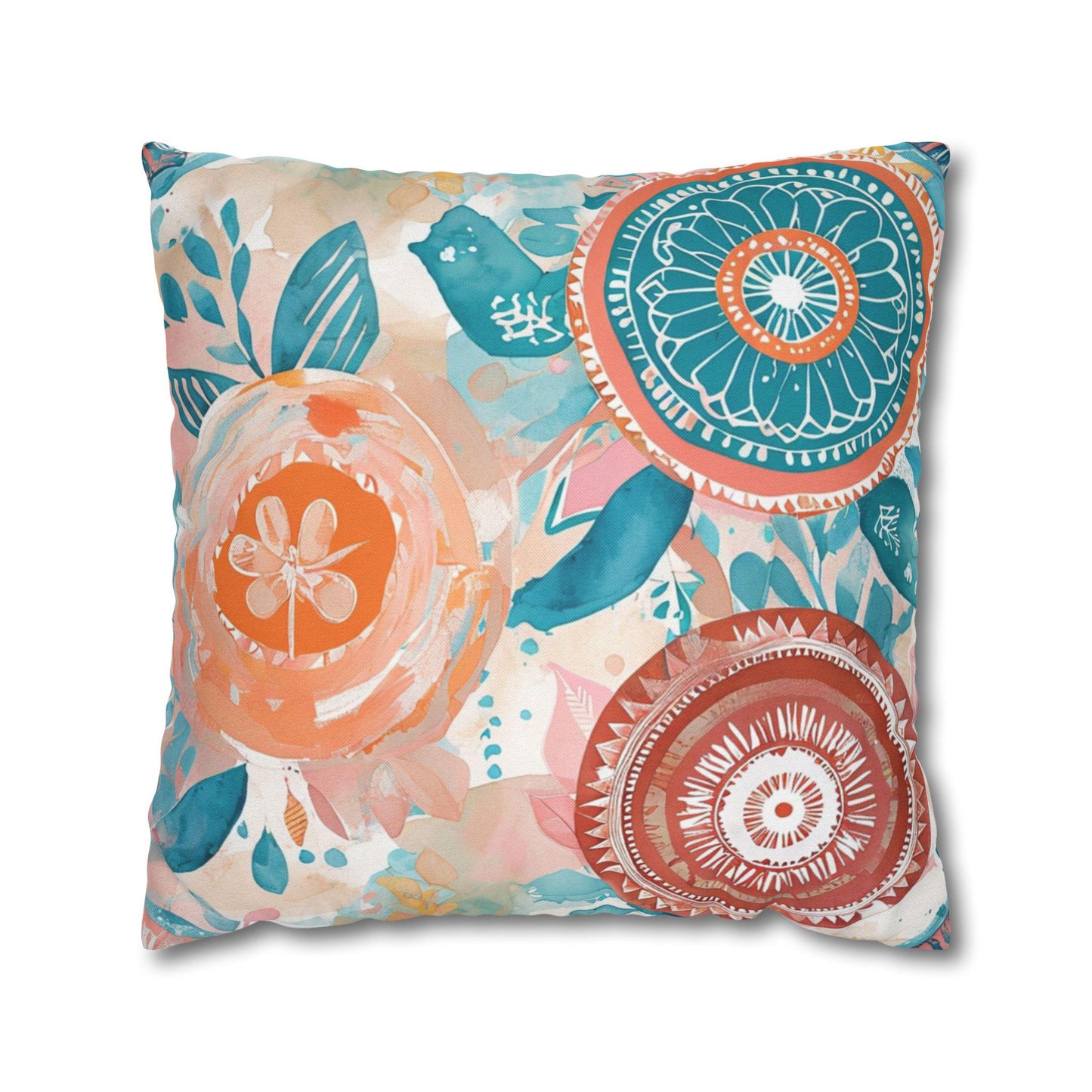 Coastal Abstract Art Throw Pillow