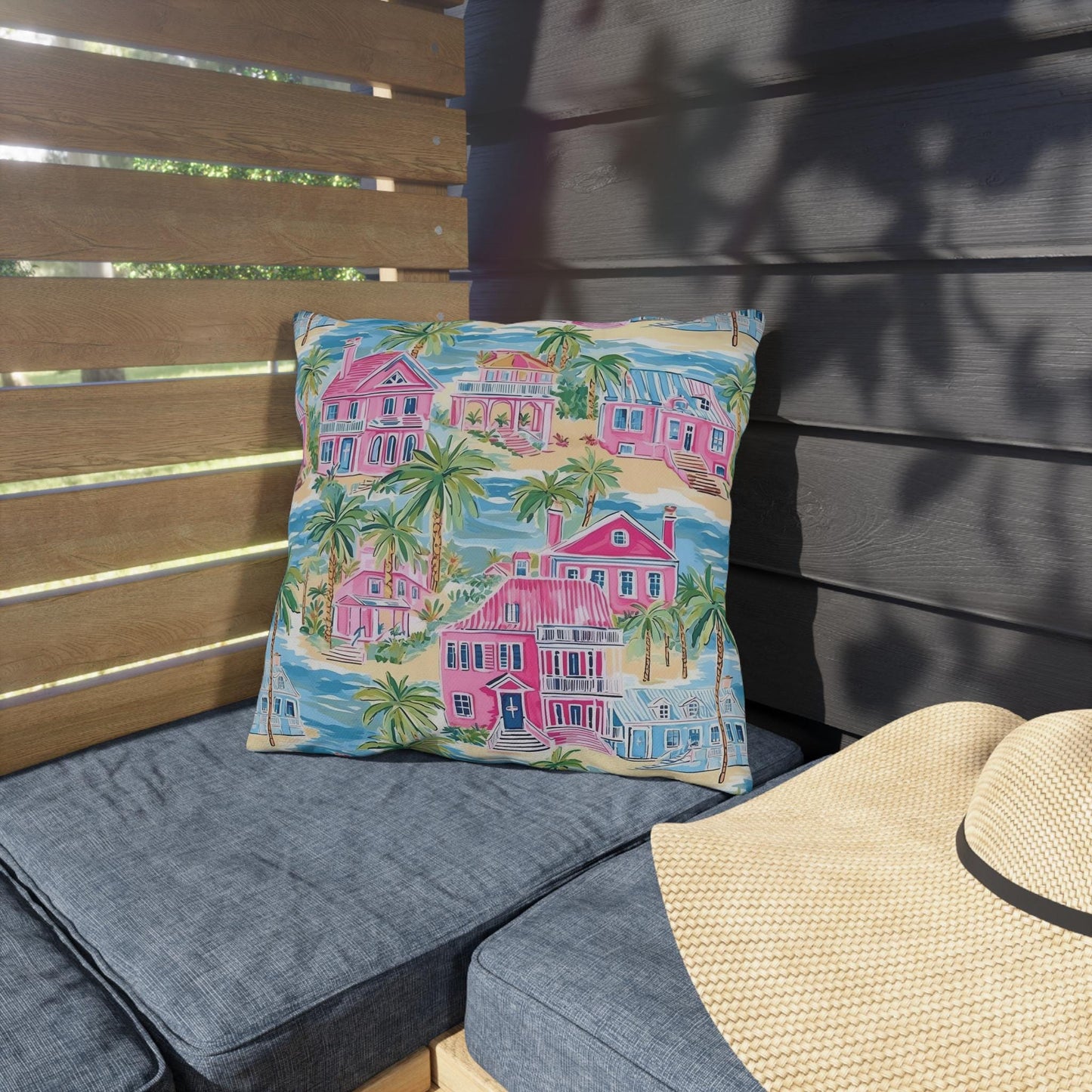 Tropical Outdoor Pillows, Coastal Home Decor, Beach House Decor, Patio Accessories, Summer Vibe Cushions