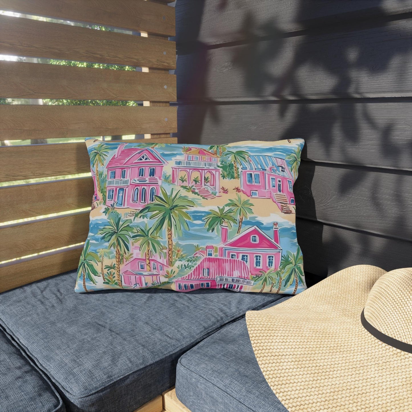Tropical Outdoor Pillows, Coastal Home Decor, Beach House Decor, Patio Accessories, Summer Vibe Cushions